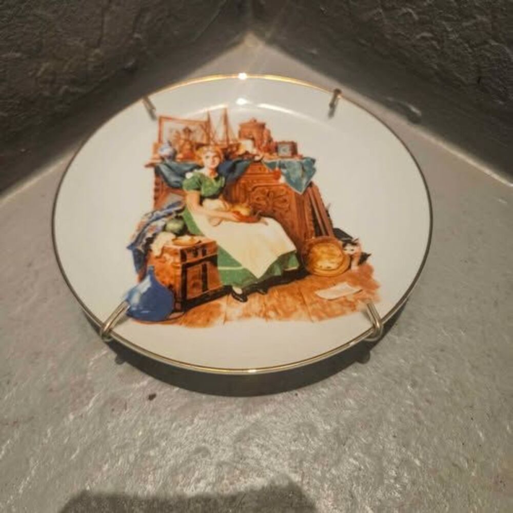 Norman Rockwell Dreams In The Antique Shop Collector Plate 6.5"